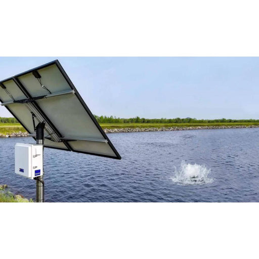 Scott_Aerator_2_Panel_Solar_Boilermaker_Pond_Aerator_in_water
