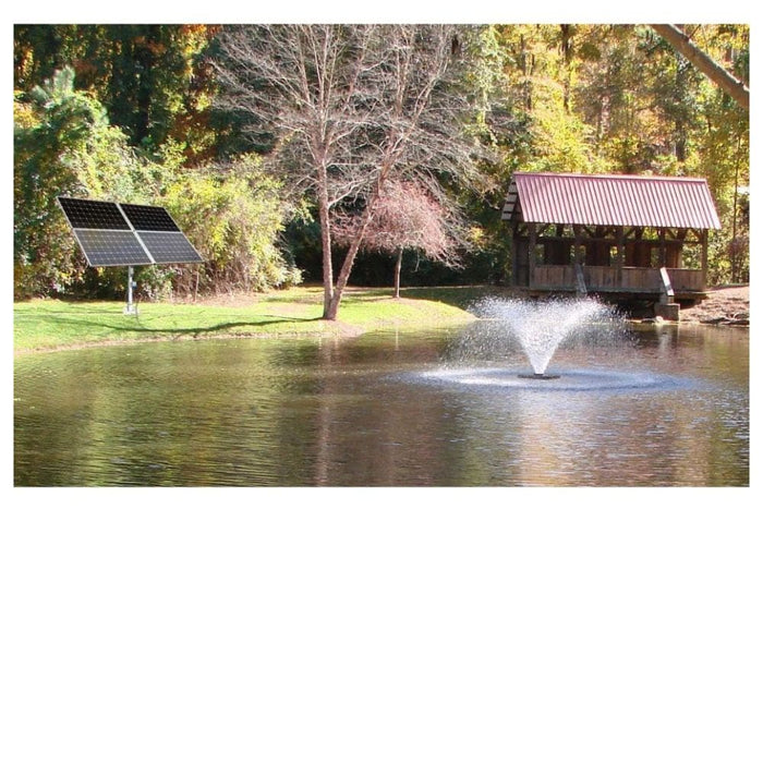 Scott_Aerator_DA-20_Solar_Powered_Aerator_in_water_with_4_solar_panels_in_grass