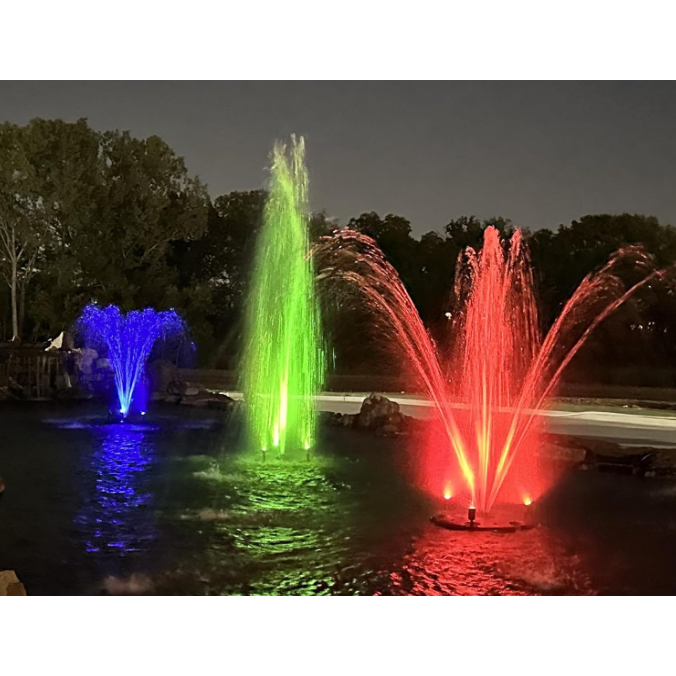 Ponds 3/4 HP Floating Fountain Color-Changing Lights